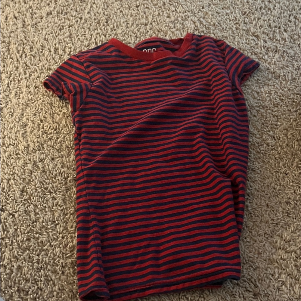 Urban outfitters red striped and navy striped shirt size XS girls